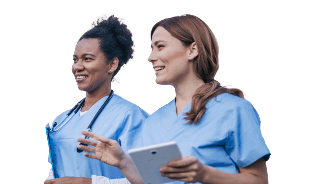 Symmetry MSP image of two nurses