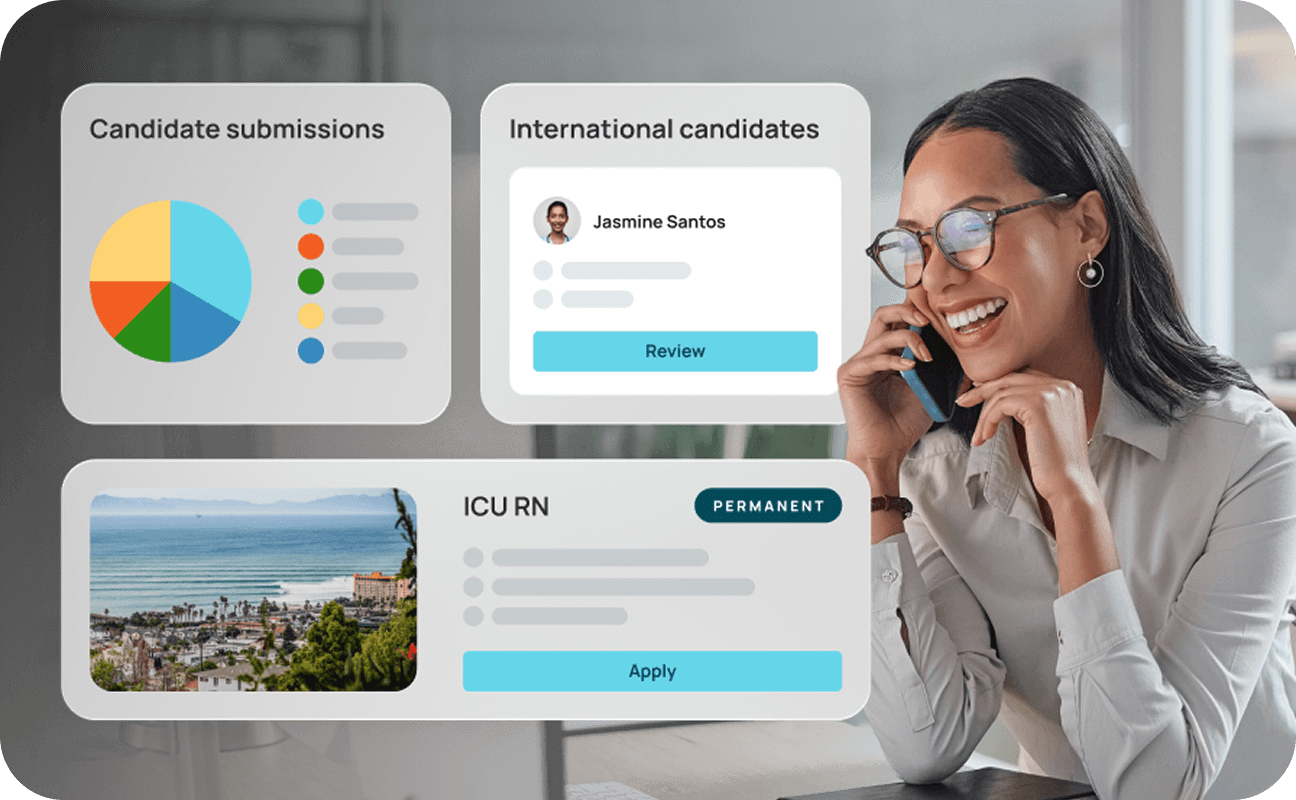 Image of a woman using Symmetry MSP app