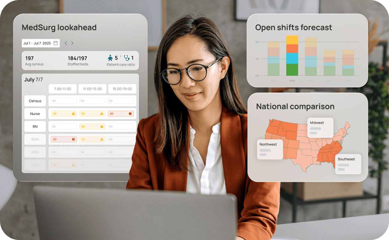 Image of a woman using Symmetry MSP app